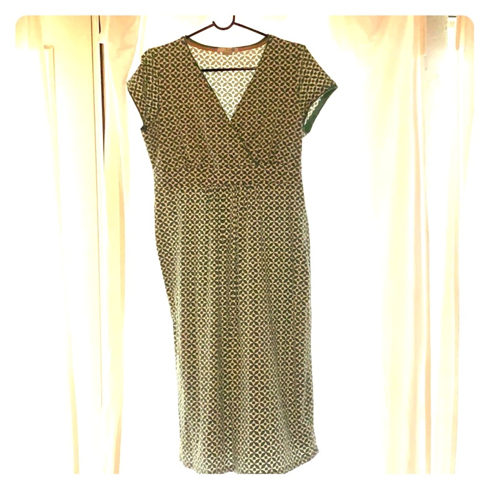 Green patterned boden dress. Size 8 US